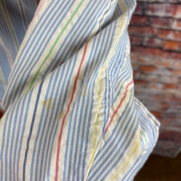 Brooks Brothers 1818 Blue Green Red Yellow Shirt M - Picture 5 of 5